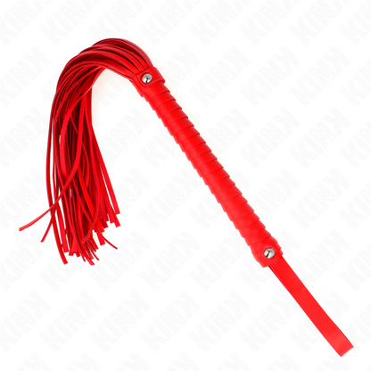 KINK - FRUSTA CON MANICO ROSSO TESTURIZZATO 48,5 CM