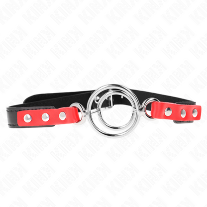 KINK - BAVAGLIO MULTI-O-RING 4 / 4,8 CM ROSSO REGOLABILE 38 X 56 CM