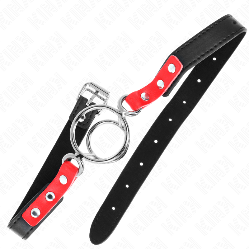 KINK - BAVAGLIO MULTI-O-RING 4 / 4,8 CM ROSSO REGOLABILE 38 X 56 CM