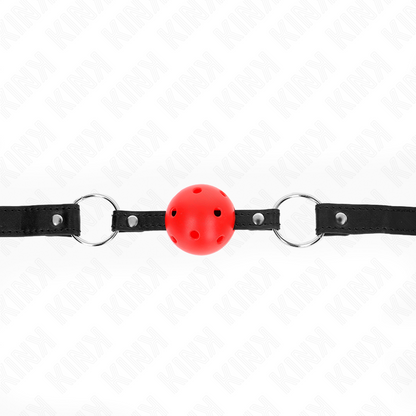 KINK - BALL GAG 4,5 CM ROSSO RIGIDO CAVO MODELLO 1 63,5 X 2 CM
