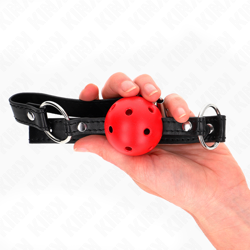 KINK - BALL GAG 4,5 CM ROSSO RIGIDO CAVO MODELLO 1 63,5 X 2 CM