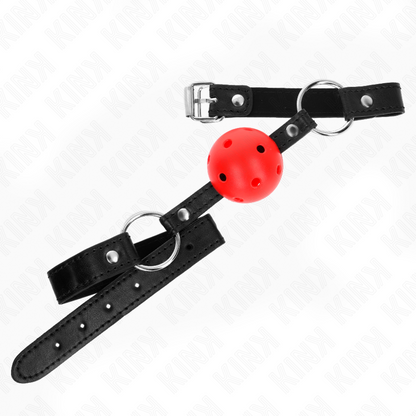 KINK - BALL GAG 4,5 CM ROSSO RIGIDO CAVO MODELLO 1 63,5 X 2 CM
