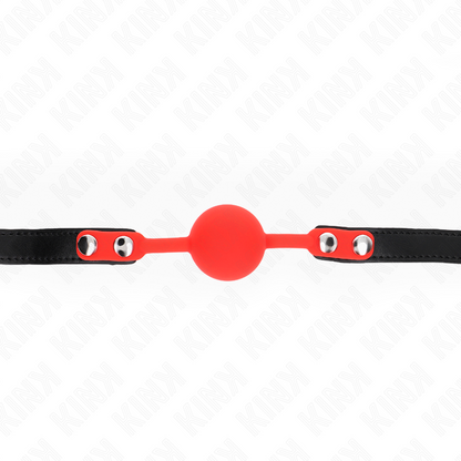KINK - BALL GAG IN SILICONE DA 4 CM CON LUCCHETTO 60 x 2 CM
