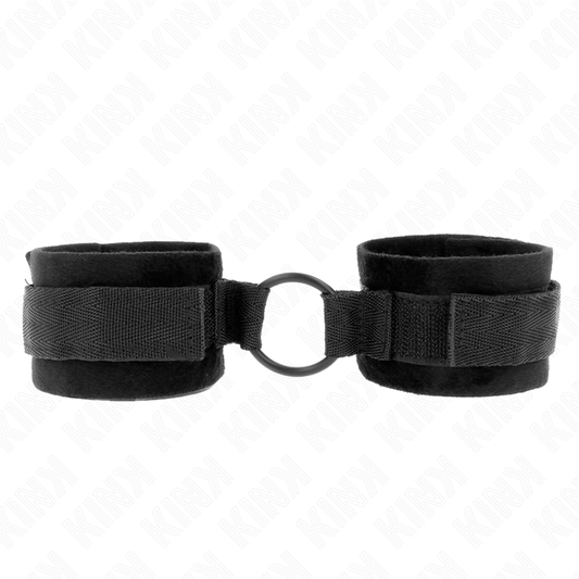 KINK - FASCE DA POLSO DA 25 CM PER PRINCIPIANTI CON ANELLO DA 4 CM NERO REGOLABILI 15-25 CM