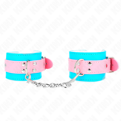 KINK - BRACCIALETTI REGOLABILI BLU / ROSA CHIC 16-28 CM X 5 CM
