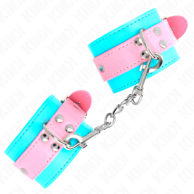 KINK - BRACCIALETTI REGOLABILI BLU / ROSA CHIC 16-28 CM X 5 CM