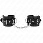 KINK - MUÑEQUERAS CON 3 ANILLAS EN D AJUSTABLE NEGRO 17.5-25 CM X 6 CM