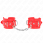 KINK - MUÑEQUERAS CON 3 ANILLAS EN D AJUSTABLE ROJO 17.5-25 CM X 6 CM