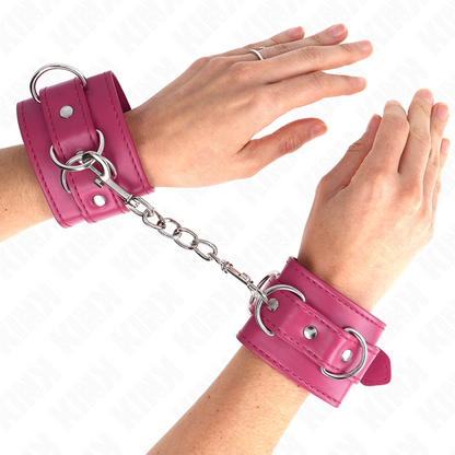 KINK - SUPPORTO PER POLSO CON 3 ANELLI A D REGOLABILI ROSA 17,5-25 CM X 6 CM