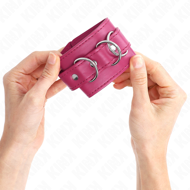 KINK - SUPPORTO PER POLSO CON 3 ANELLI A D REGOLABILI ROSA 17,5-25 CM X 6 CM