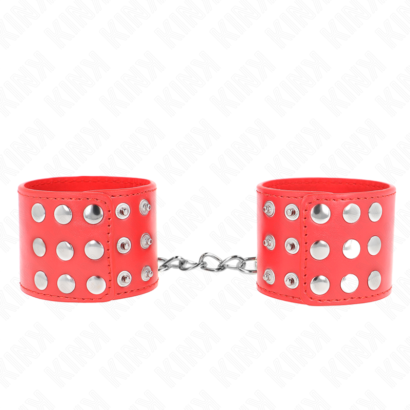KINK - BRACCIALETTI CON CHIUSURA A SCATTO REGOLABILE ROSSI 19-24 CM X 5,5 CM
