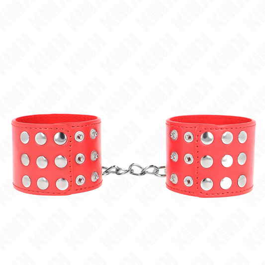 KINK - BRACCIALETTI CON CHIUSURA A SCATTO REGOLABILE ROSSI 19-24 CM X 5,5 CM