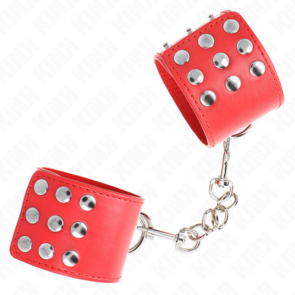 KINK - BRACCIALETTI CON CHIUSURA A SCATTO REGOLABILE ROSSI 19-24 CM X 5,5 CM