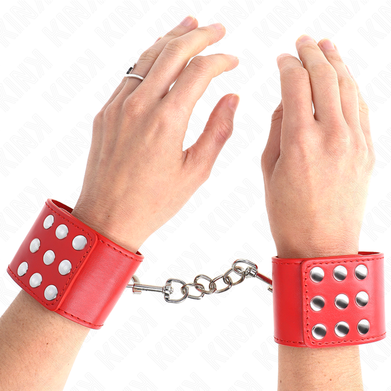 KINK - BRACCIALETTI CON CHIUSURA A SCATTO REGOLABILE ROSSI 19-24 CM X 5,5 CM