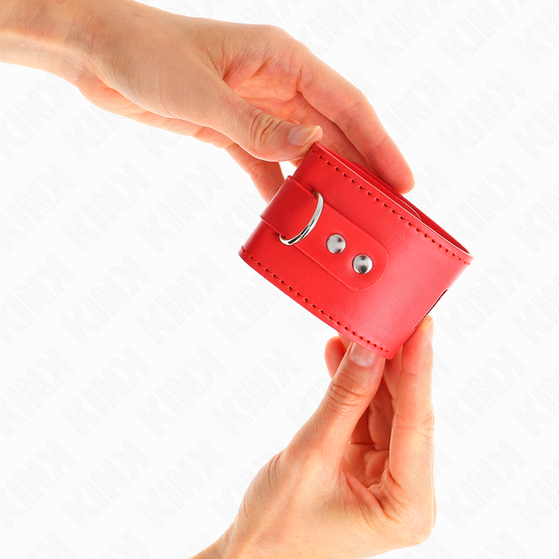 KINK - BRACCIALETTI CON CHIUSURA REGOLABILE CON LUCCHETTO ROSSO 16-23 CM X 5,5 CM