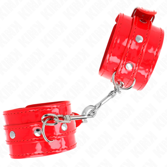 KINK - BRACCIALETTI BORCHIATI ROSSI REGOLABILI 23-33 CM