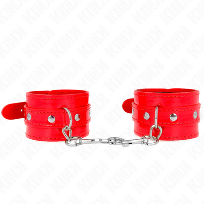 KINK - BRACCIALETTI BORCHIATI ROSSI REGOLABILI 23-33 CM