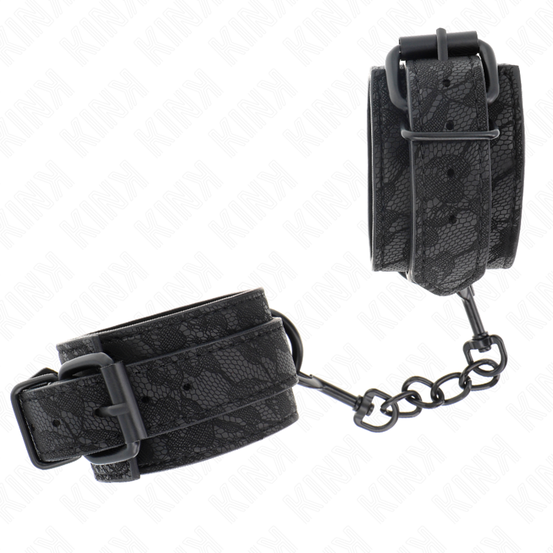 KINK - Braccialetti in pizzo regolabili neri 19-26 cm