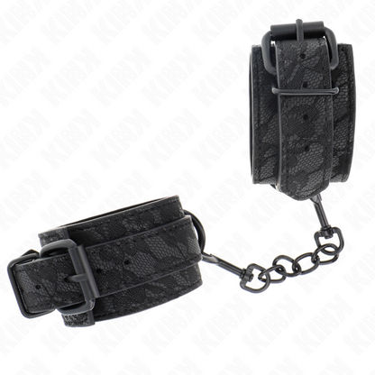 KINK - Braccialetti in pizzo regolabili neri 19-26 cm