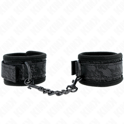 KINK - Braccialetti regolabili in pizzo nero e neoprene 20-29 cm x 5 cm