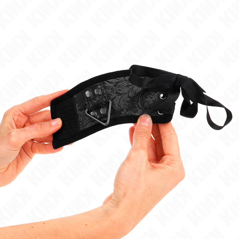 KINK - BRACCIALETTI CON DESIGN SCANDALO NERO E FIOCCO 24,5 CM X 6,5 CM