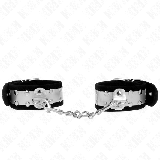 KINK - BRACCIALETTI SOTTILI NERO / ARGENTO 30 X 4 CM