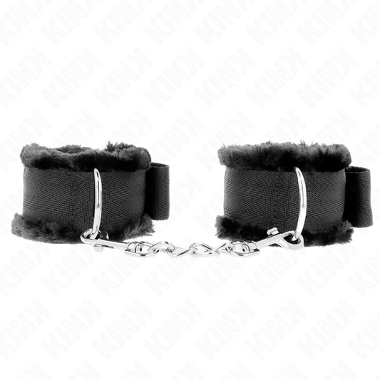 KINK - BRACCIALETTI REGOLABILI CON FODERINE NERE 17-31 CM X 7 CM