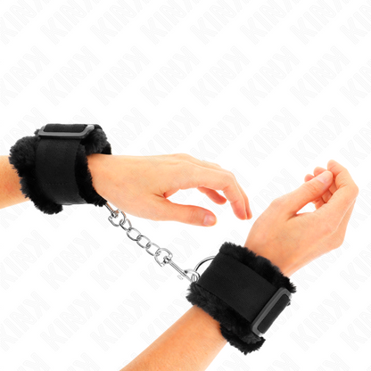 KINK - BRACCIALETTI REGOLABILI CON FODERINE NERE 17-31 CM X 7 CM