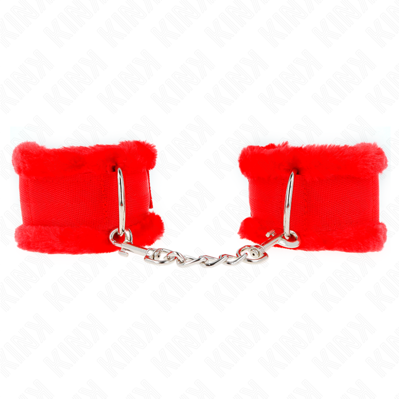 KINK - BRACCIALETTI REGOLABILI CON FODERAZIONE ROSSA 17-31 CM X 7 CM