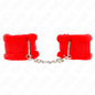 KINK - BRACCIALETTI REGOLABILI CON FODERAZIONE ROSSA 17-31 CM X 7 CM