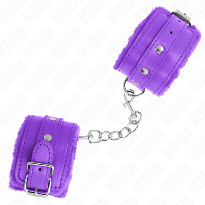 KINK - BRACCIALETTI PREMIUM CON FODERATURA VIOLA E CINTURINO VIOLA REGOLABILE 17-29 CM X 6 CM
