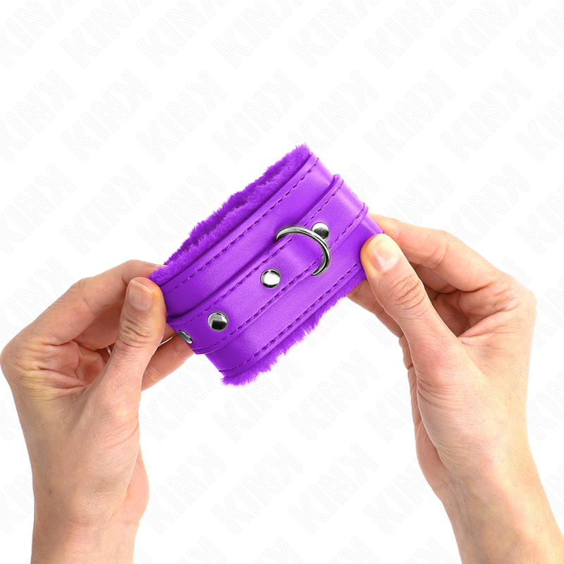 KINK - BRACCIALETTI PREMIUM CON FODERATURA VIOLA E CINTURINO VIOLA REGOLABILE 17-29 CM X 6 CM