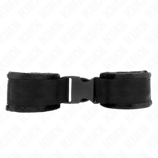 KINK - BRACCIALETTI IN NYLON NERO MODELLO 1 REGOLABILI 25-35 CM X 6 CM
