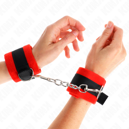 KINK - FASCE DA POLSO PER PRINCIPIANTI NERO-ROSSO 30 X 7 CM