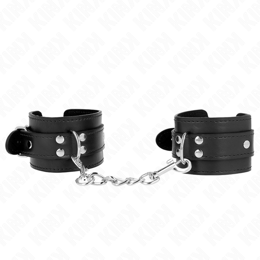 KINK - SEMPLICI BRACCIALETTI NERI REGOLABILI 20-23 CM X 5,5 CM