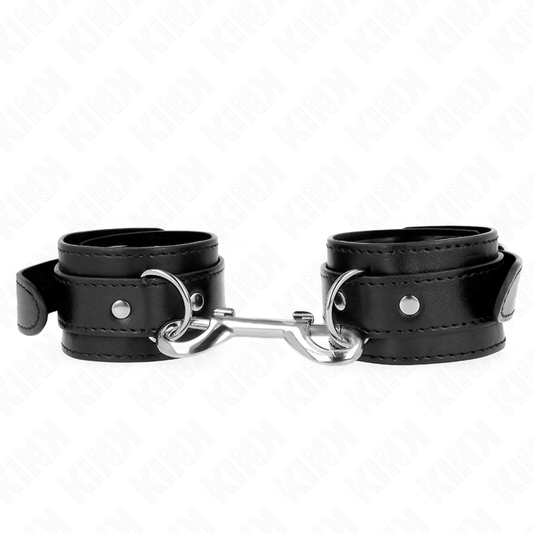 KINK - BRACCIALETTI SEMPLICI CON FILA DI RIVETTI NERI REGOLABILI 17-28 CM X 5 CM