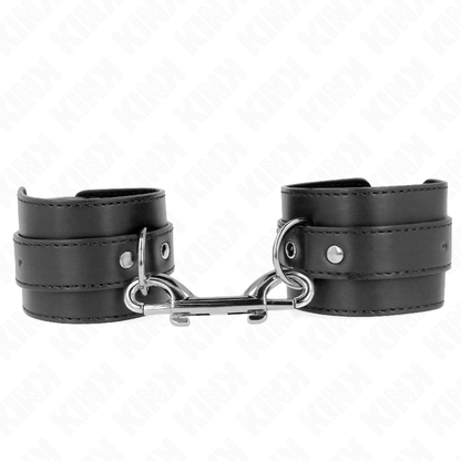 KINK - POLSIERE SEMPLICI CON FILA DI RIVETTI E FIBBIA GRANDE NERA REGOLABILE 17-28 CM X 5 CM