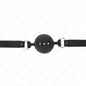 KINK - BAVAGLIO 55 x 2 CM PALLA 4,5 CM PIENO SILICONE TAGLIA M NERO REGOLABILE 35-51 CM