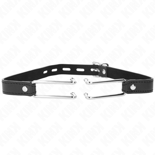 KINK - BAFFO IN METALLO 11,5 CM CON CINTURINO REGOLABILE IN SIMILPELLE 39-58 CM X 2 CM