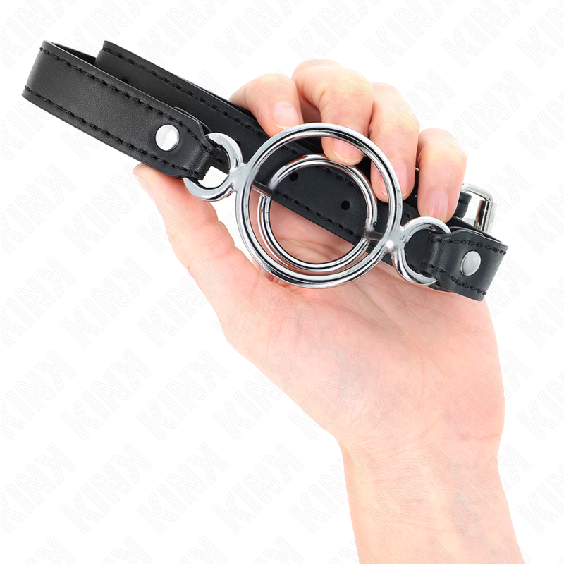 KINK - BAVAGLIO MULTI-O-RING 5 CM NERO 63 X 2,5 CM