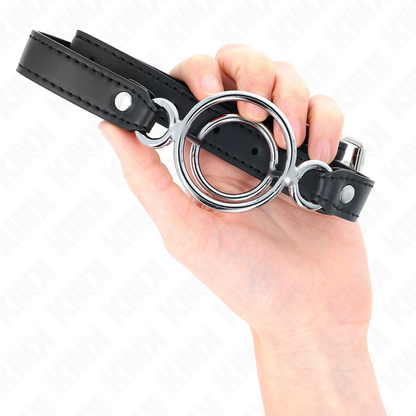 KINK - BAVAGLIO MULTI-O-RING 5 CM NERO 63 X 2,5 CM