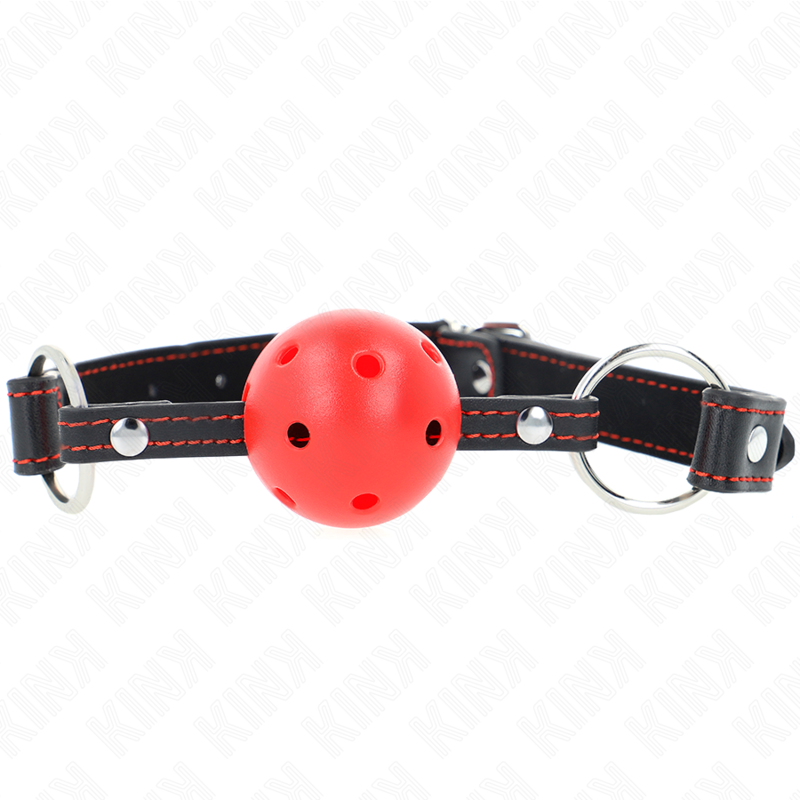 KINK - BALL GAG 4,5 CM ROSSO RIGIDO CAVO MODELLO 2 65 x 2,5 CM