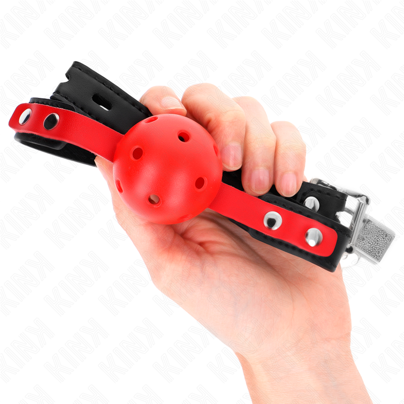 KINK - BAFFO A PALLA CAVA RIGIDA DA 4 CM CON CINGHIA ROSSA E NERA 60 x 2 CM REGOLABILE 37-52 CM