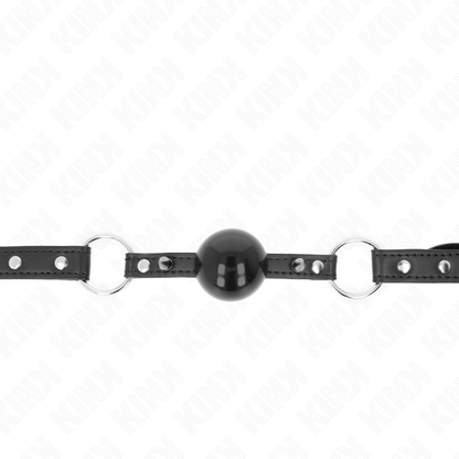 KINK - BALL GAG DA 4 CM CON RIVETTO A SPILLA E CHIUSURA A SCATTO 65 x 2 CM