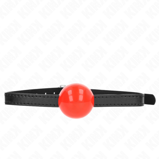 KINK - BAVAGLIO A PALLA SINGOLA ROSSO DA 4 CM 65 x 1,5 CM