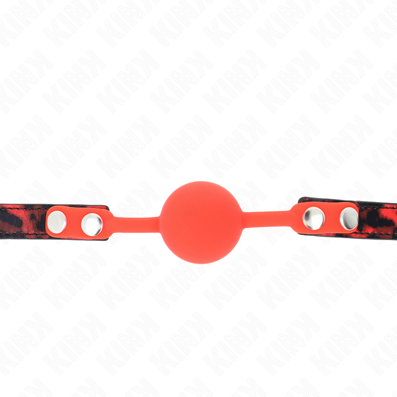 KINK - BALL GAG IN SILICONE DA 4 CM MODELLO 2 CON BLOCCA 60 x 2 CM