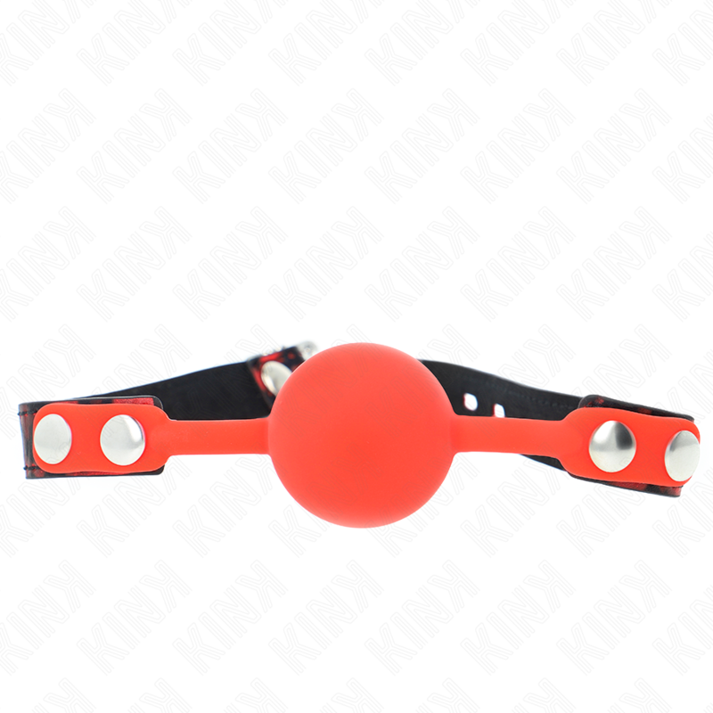 KINK - BALL GAG IN SILICONE DA 4 CM MODELLO 2 CON BLOCCA 60 x 2 CM