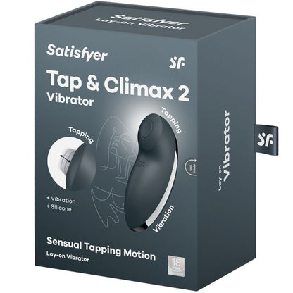 SATISFYER - TAP &amp; CLIMAX 2 VIBRATORE E STIMOLATORE GRIGIO