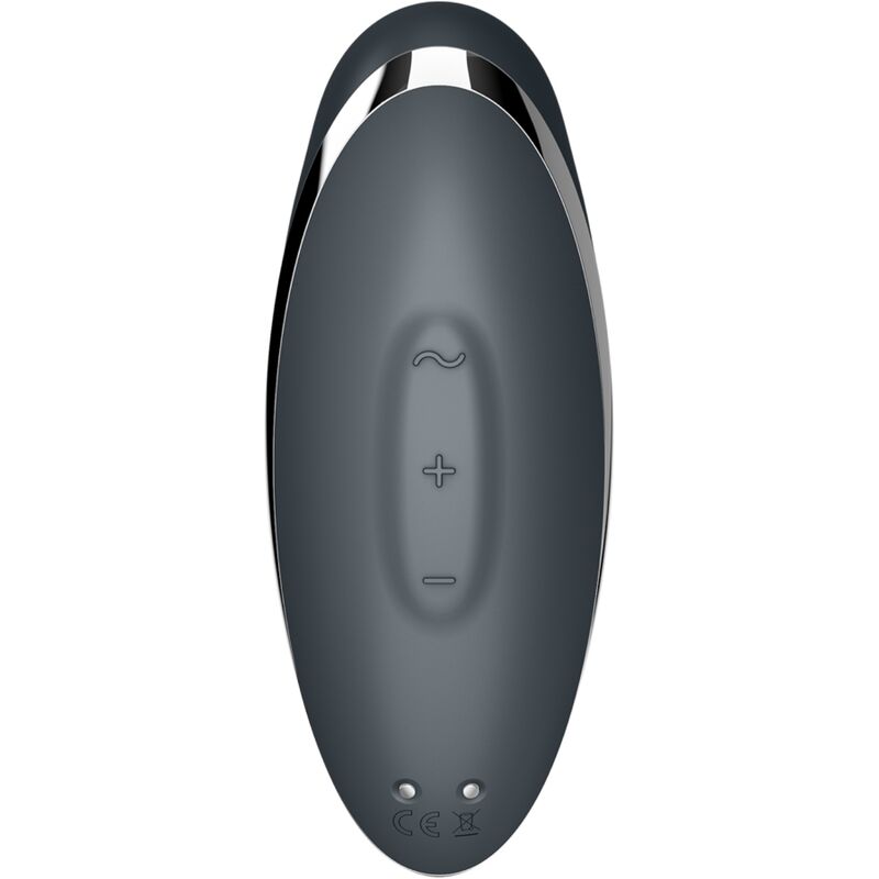 SATISFYER - TAP &amp; CLIMAX 2 VIBRATORE E STIMOLATORE GRIGIO