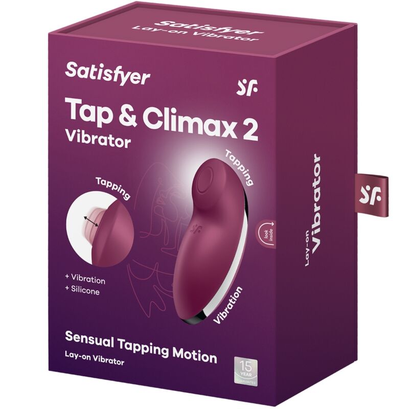 SATISFYER - TAP &amp; CLIMAX 2 VIBRATORE E STIMOLATORE ROSSO